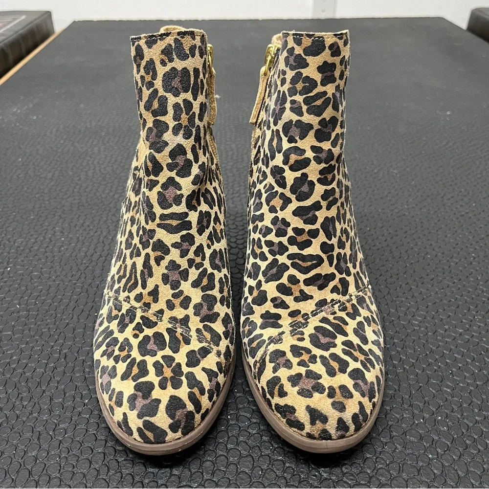 Toms Leopard print Sadie wedge boot, size 8.5, EUC - Picture 2 of 10